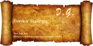 Danka György névjegykártya